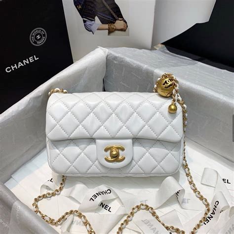 chanel white bag 2023|white vintage chanel bag.